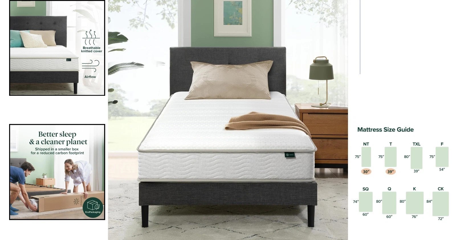 Twin XL Foam & Spring Mattress – 6 Inch, Certified Safe, Medium Firm Support