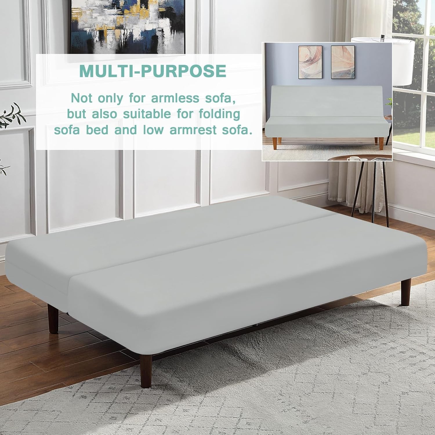 Waterproof Futon Cover for Arml Sofa Bed, Leakproof and