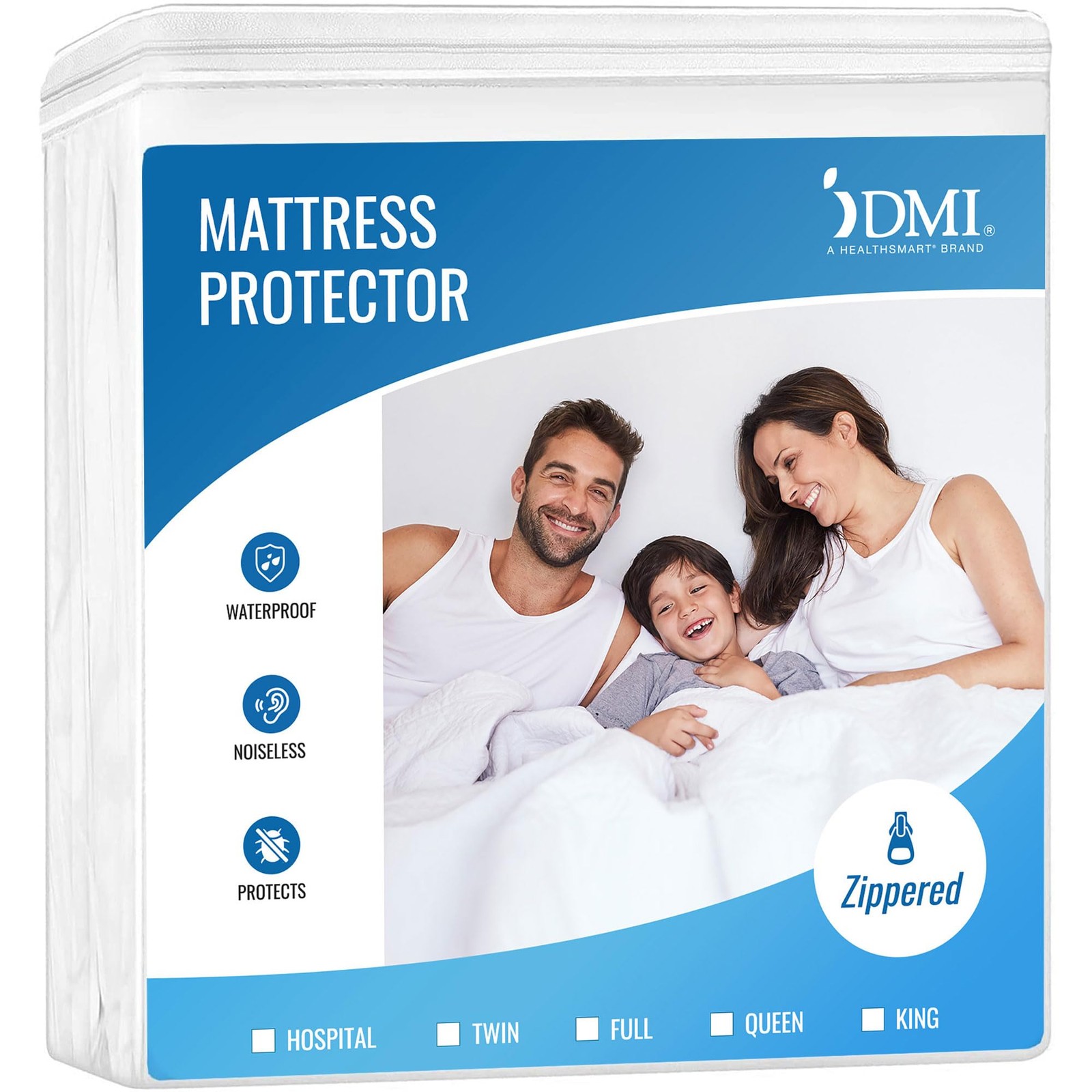 DMI Waterproof Mattress Protector and Cover, Soft, Twin, White