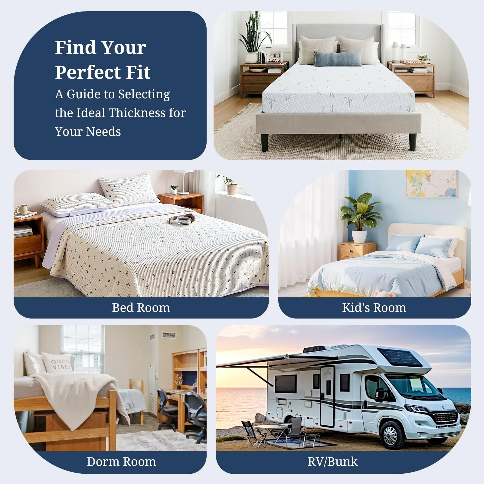 5 Inch Twin XL Mattress, Gel Infused Memory Foam Mattress – Medium Firm, Pres…