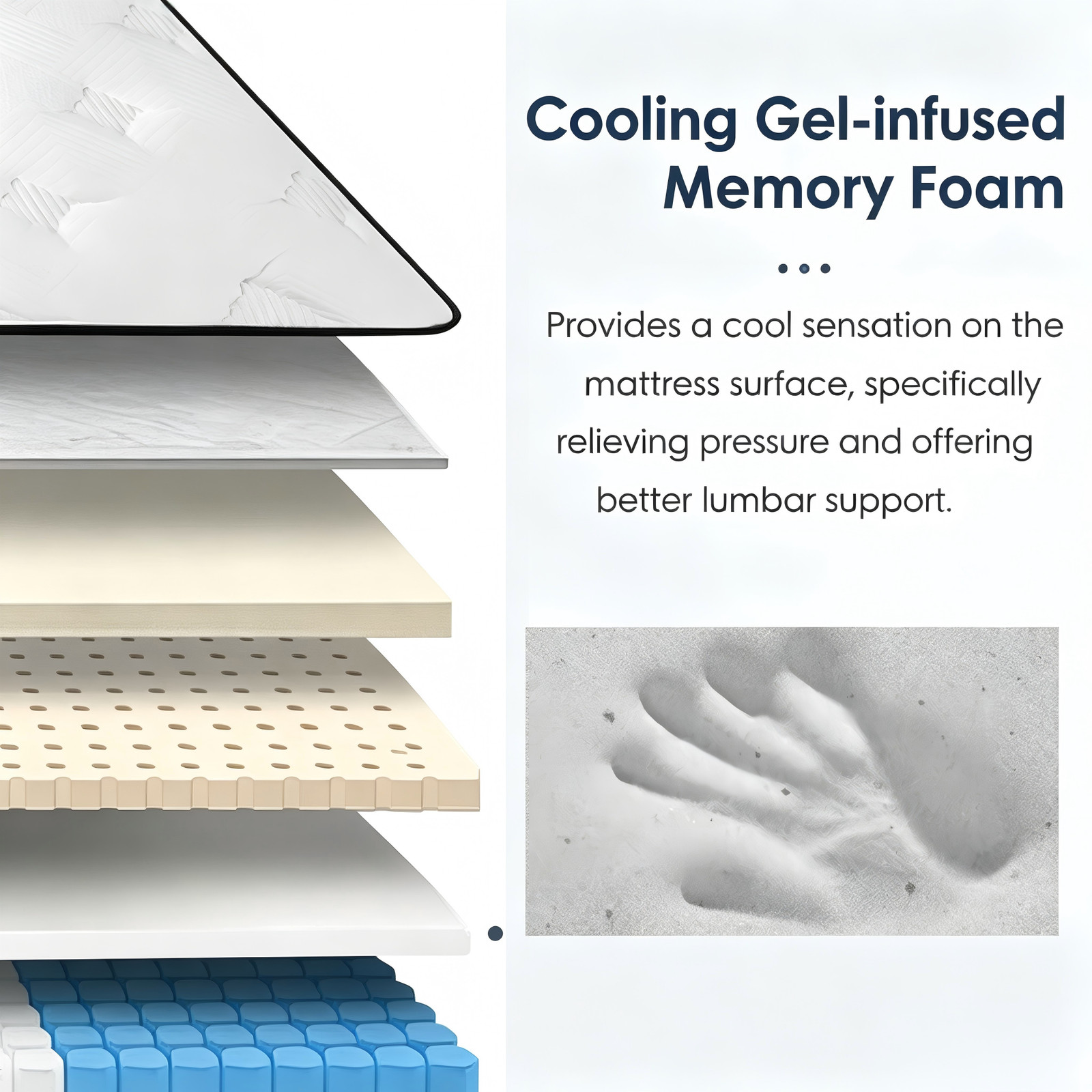 Queen Hybrid Mattress 12 Inch Pocketed Innerspring Medium Firm Pressure Relief