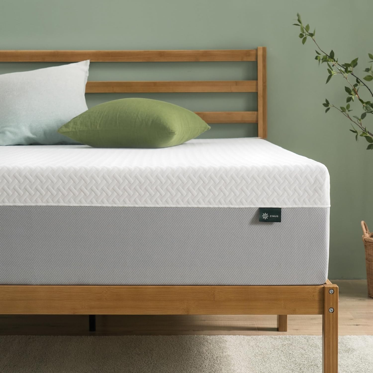 12 Inch Green Tea Essential Memory Foam Mattress [New Version], Queen, Fiberg…