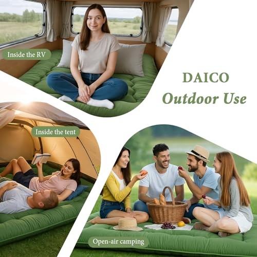 Japanese Floor Mattress, 4” Thicken Futon Mattress Tatami Mat, Queen Green