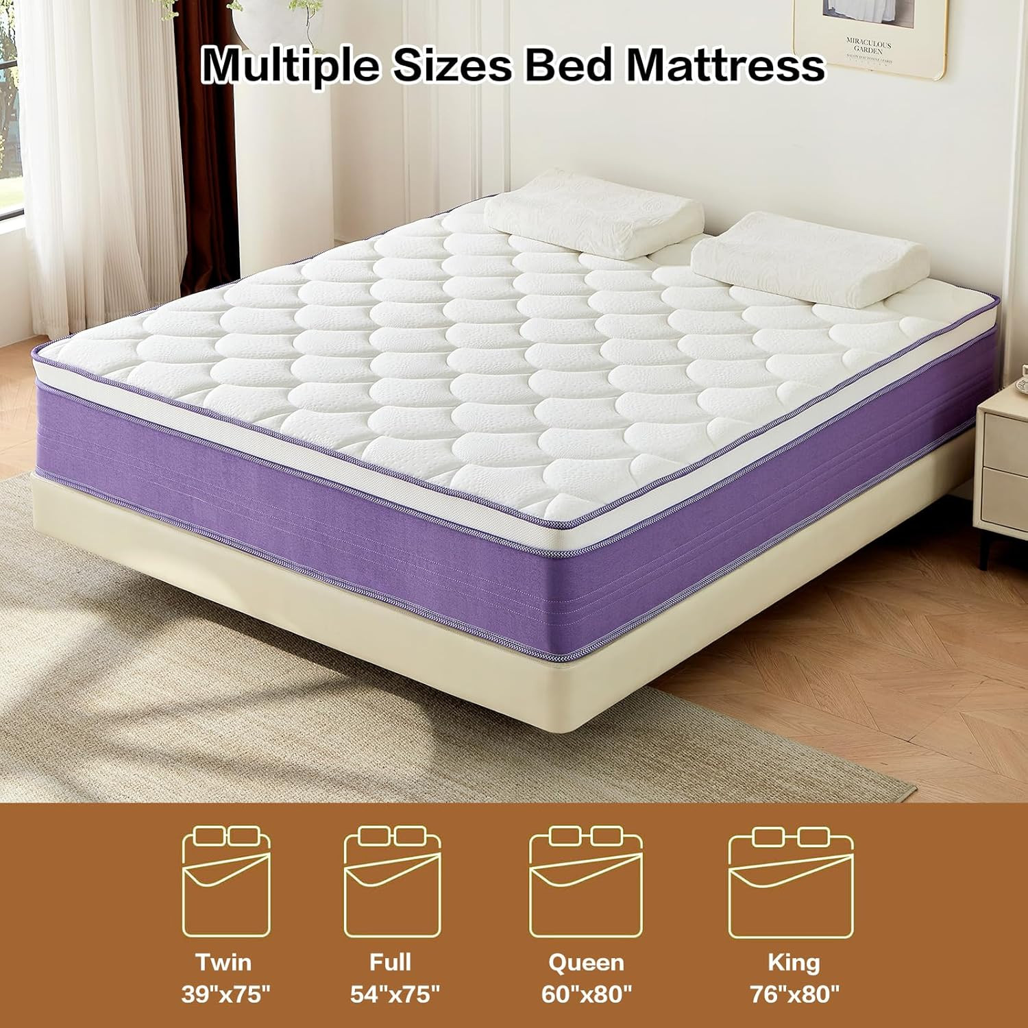 12″ Medium Firm Memory Foam Full Mattress with Pocket Springs & Edge Support