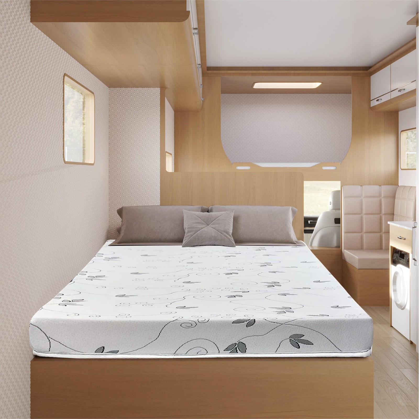 , 6-Inch High-Density Foam RV Mattress , Medium Firm, Good for Trailers, Camp…