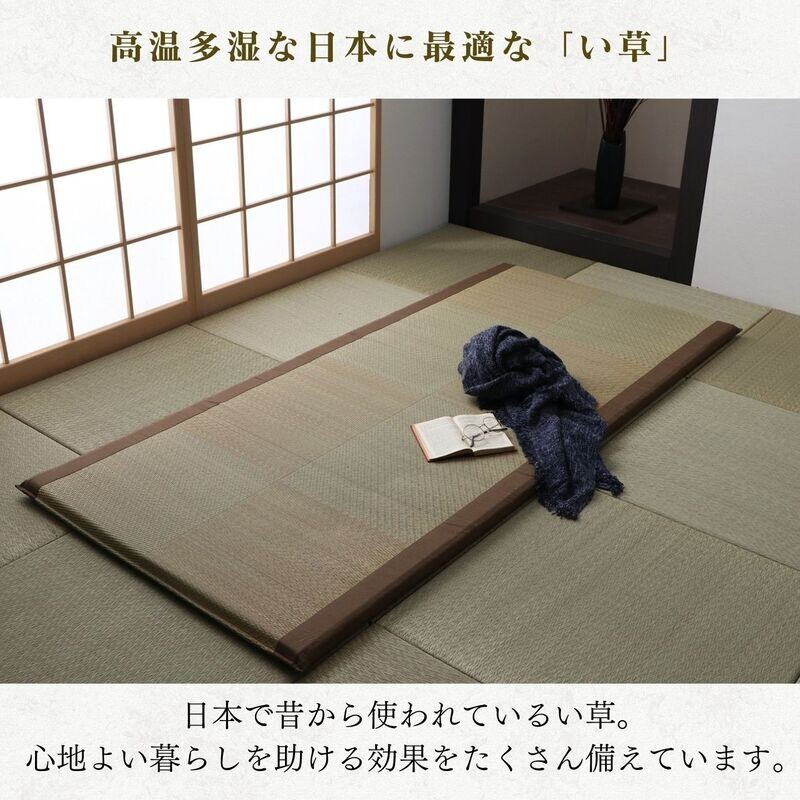 IKEHIKO Tatami Mattress Japanese rush grass Brown Twin Foldable Bed Futon New