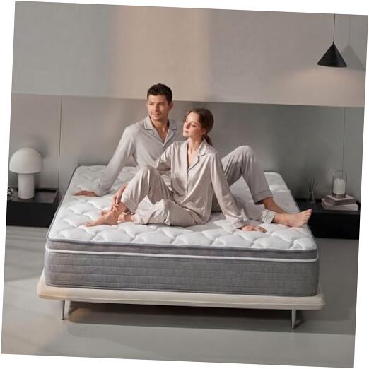 Size Mattress,12 Inch Hybrid Mattress in a Box with Memory Foam Queen Modern