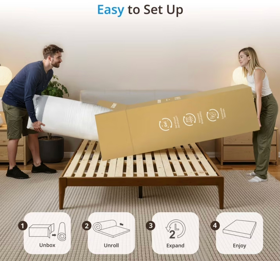 14″ Colchones King Size 14 Pulgadas Espuma Gel Memory Foam 14 Inch Mattress