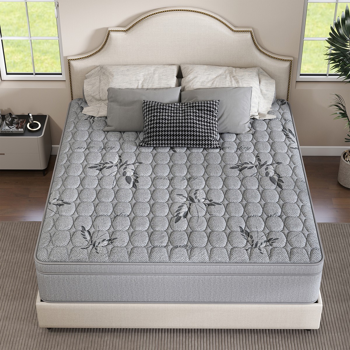 12″ 14″ Gel Memory Foam Mattress Hybrid Spring Twin Full Queen King In A Box