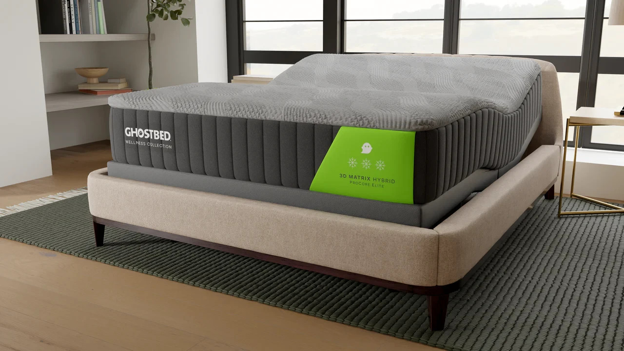 GhostBed 3D Matrix Hybrid Queen Mattress 12 inch Memory Foam Cooling Technology