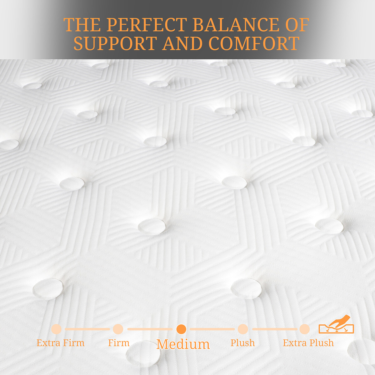 12″14″ Mattress in a Box Hybrid Spring Gel Memory Foam Twin Full Queen King Size