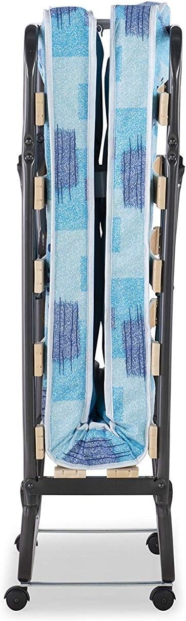 NEW IN BOX! LINON ROMA Folding Bed Blue & White Mattress Made in Italy