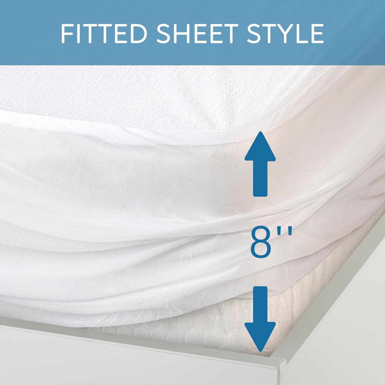 Crib Mattress Protector Waterproof 2 Pack Sheets Fitted Crib, White