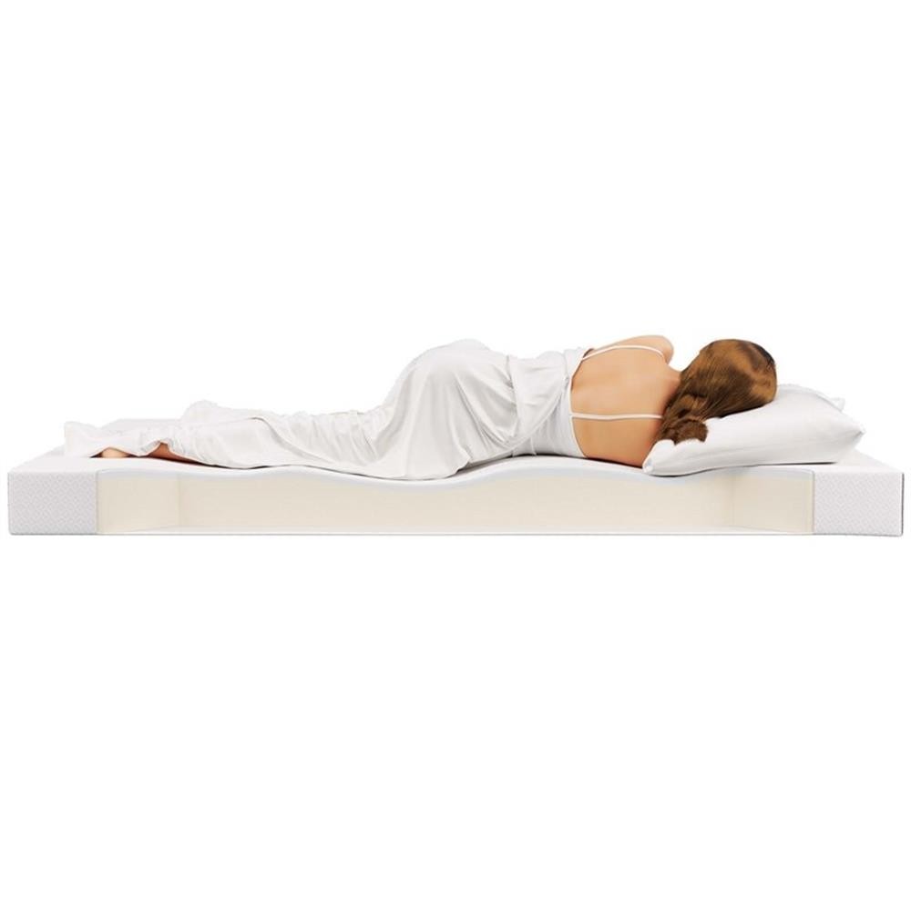 Modway Mila 6″ Modern Style Memory Foam Twin Mattress in White (Set of 2)