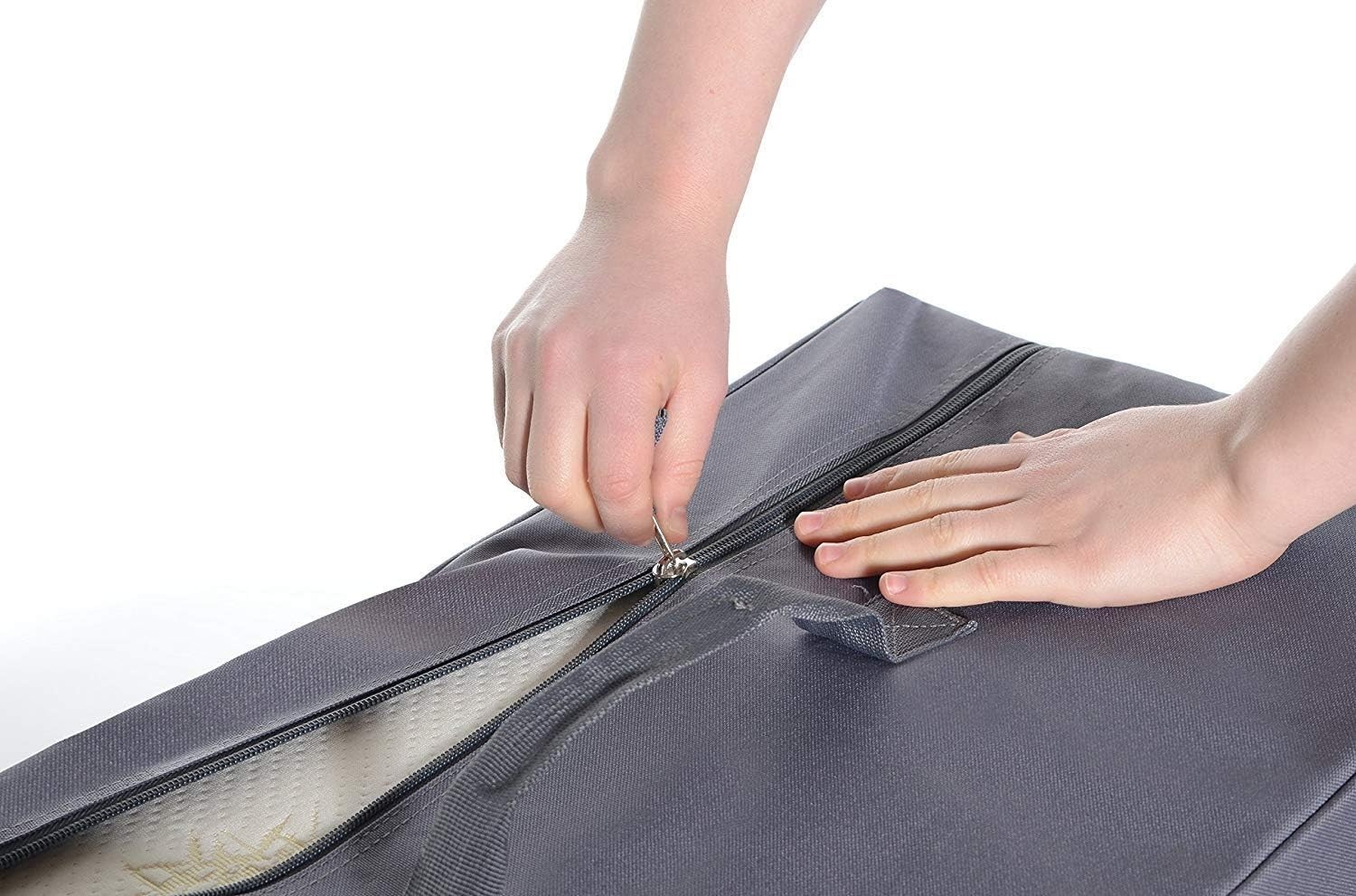 Lightweight Gray Carry Cover for 4″ Twin Tri-Fold Mattress – Easy Portability