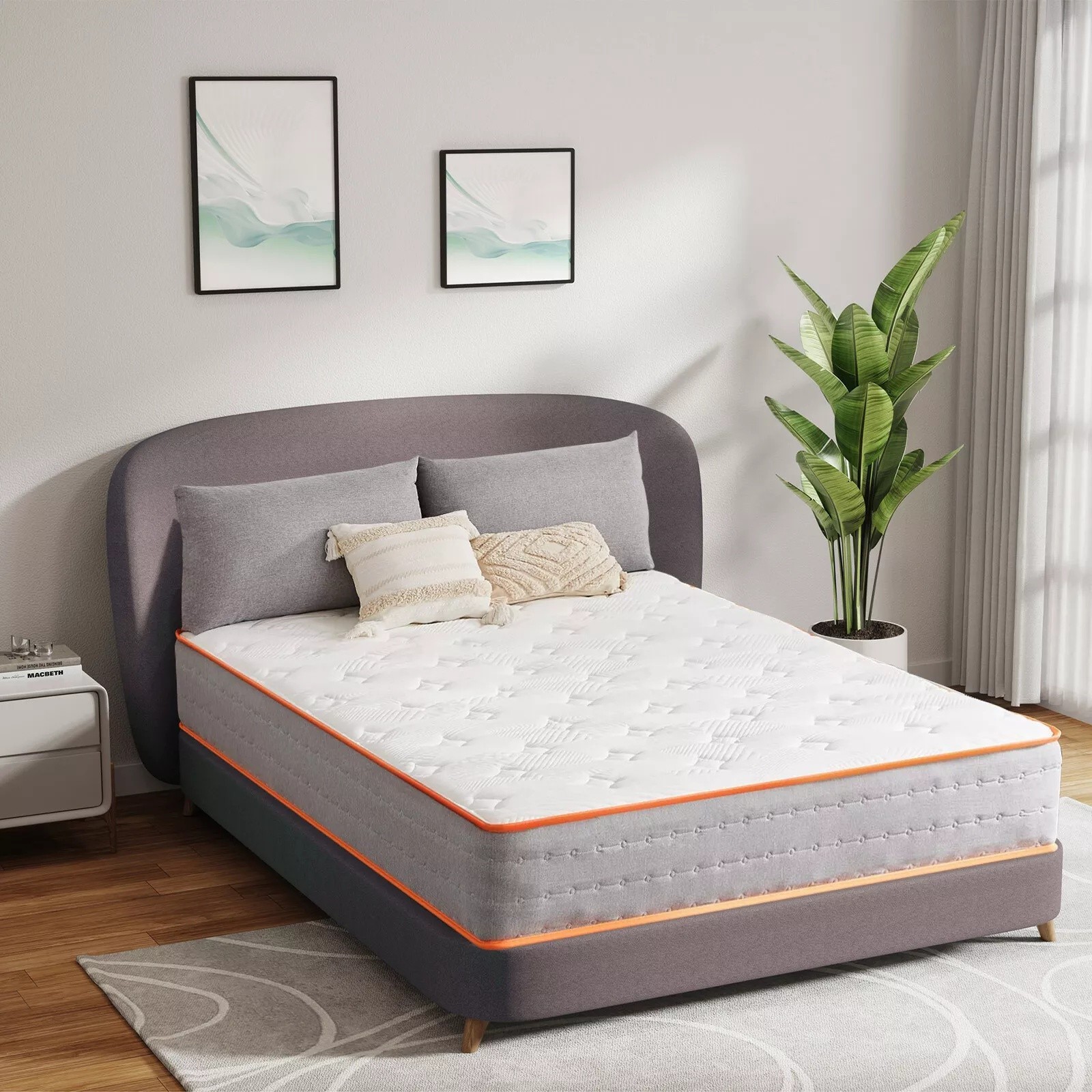 10 Inch Gel Memory Foam And Pocket Springs Medium Firm Hybrid Mattress In A Box