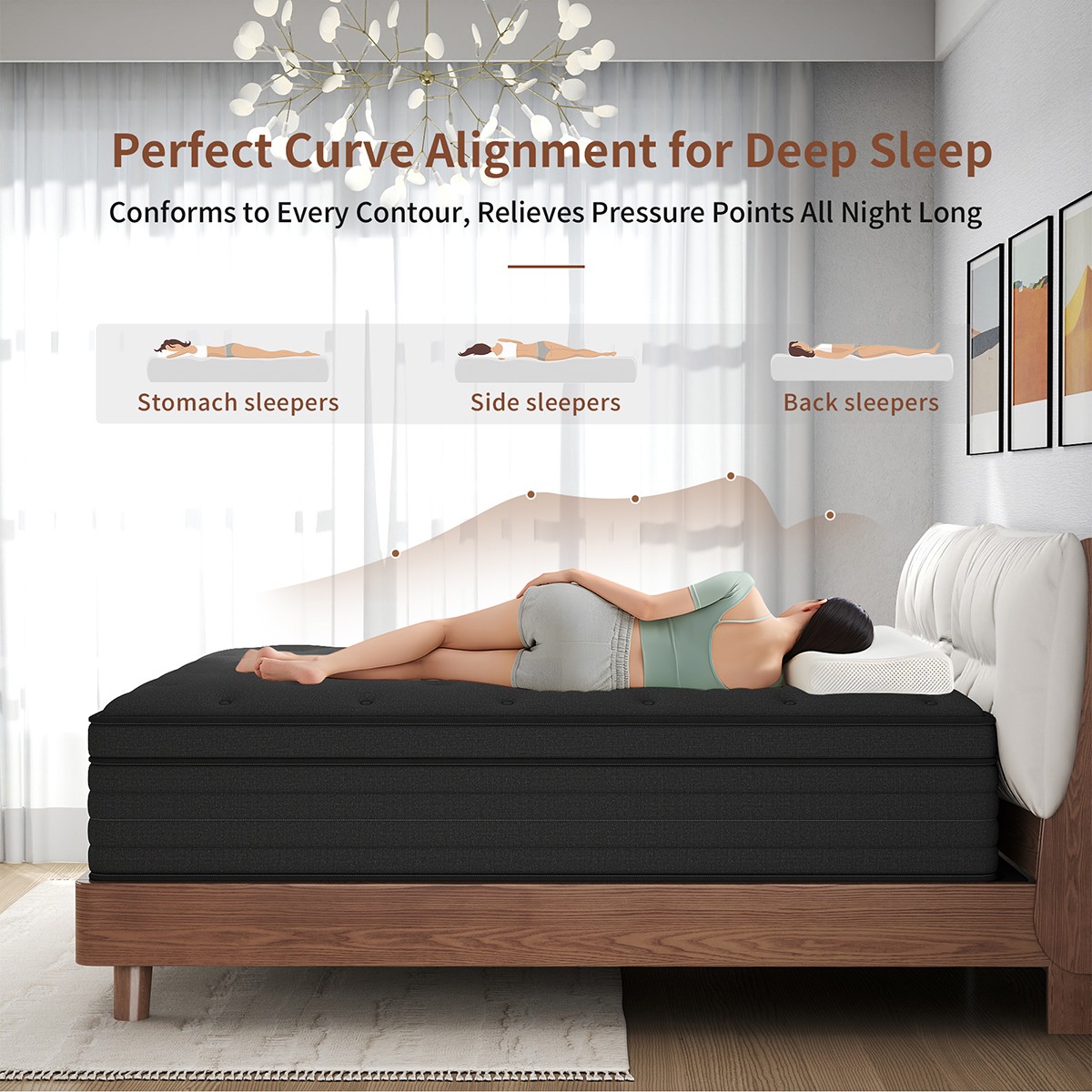 8″/12″/14″ Twin Full Queen King Mattress Gel Memory Foam Hybrid Spring In a Box