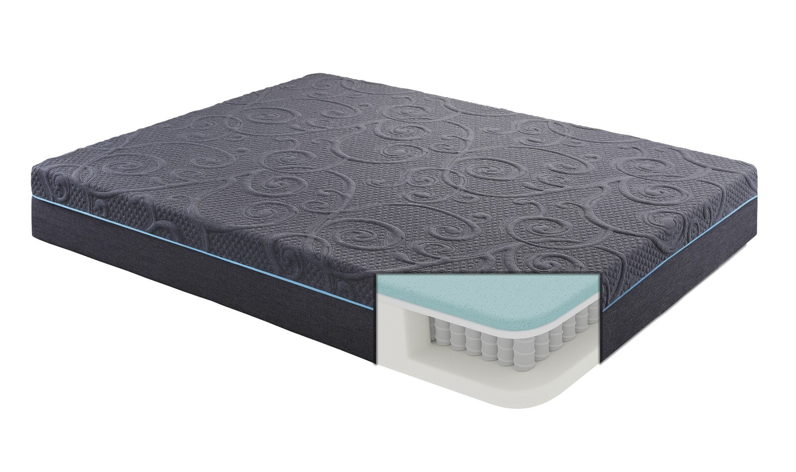 Queen Bed Mattress 11-inch Hybrid Foam Mattress Pocket Coil, Mattress in a Box