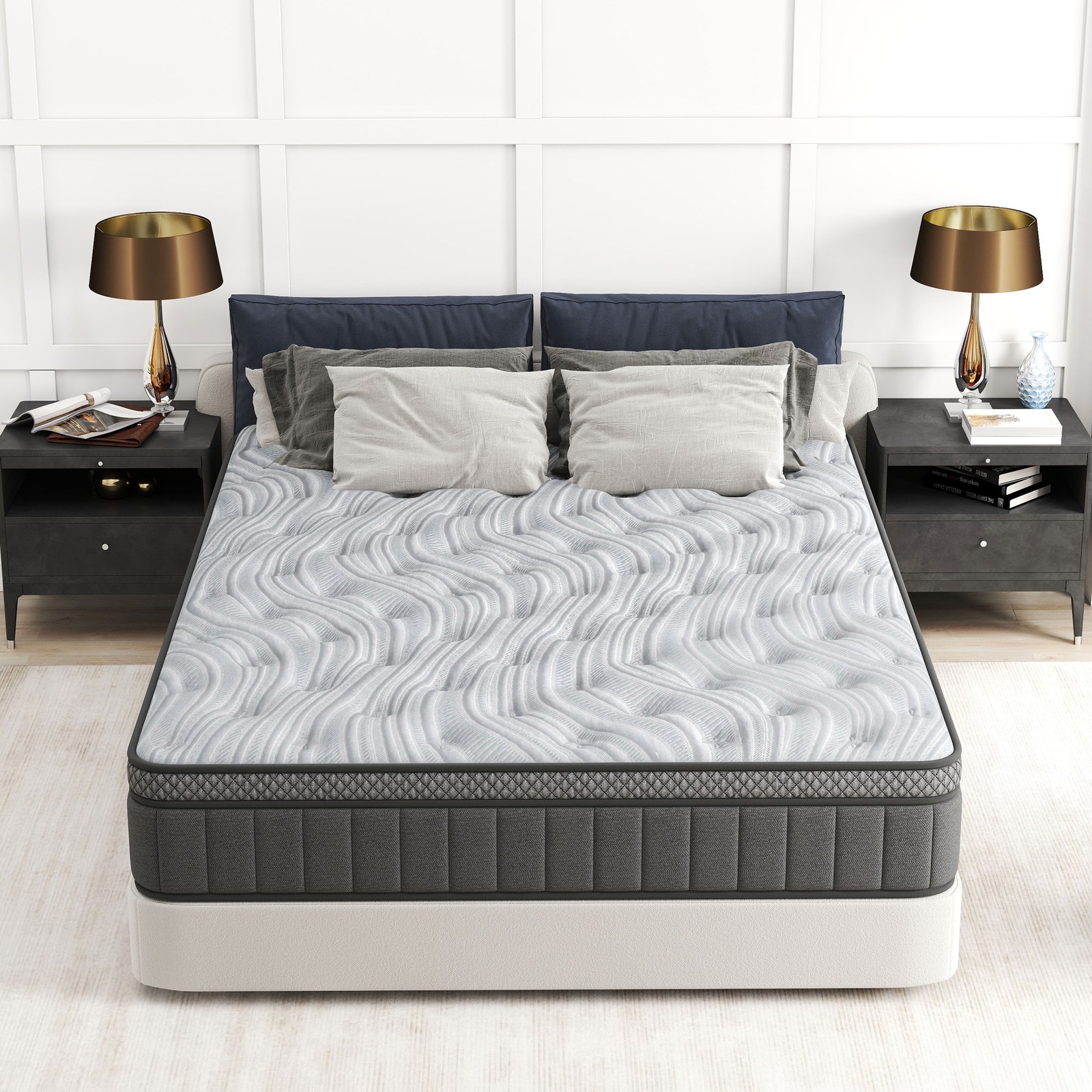 HYBRID MATTRESSES 12 Inch Gel Memory Foam & Pocket Springs Twin/Full/King/Queen