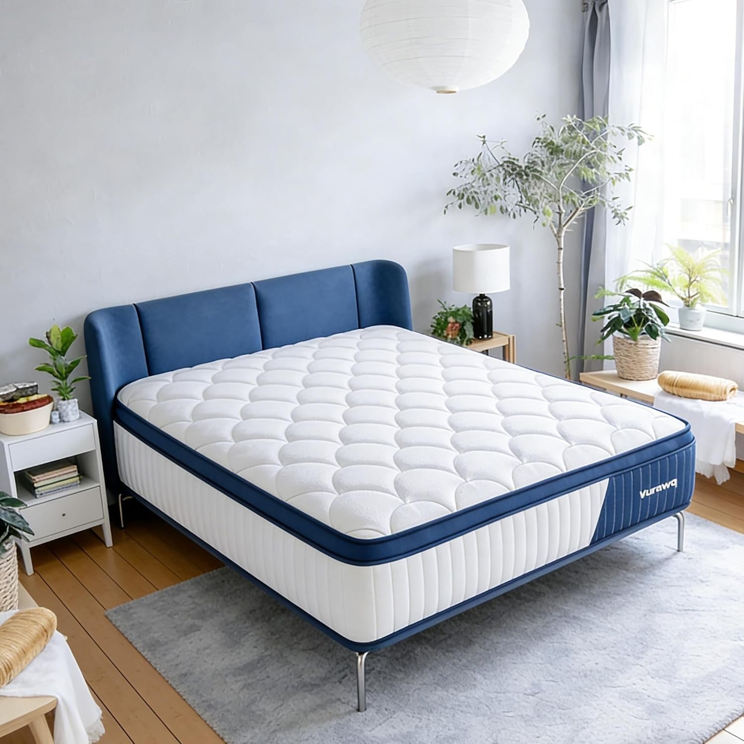 Queen Hybrid Mattress Foam Pocket Spring Gel Memory Foam Breathable Plush