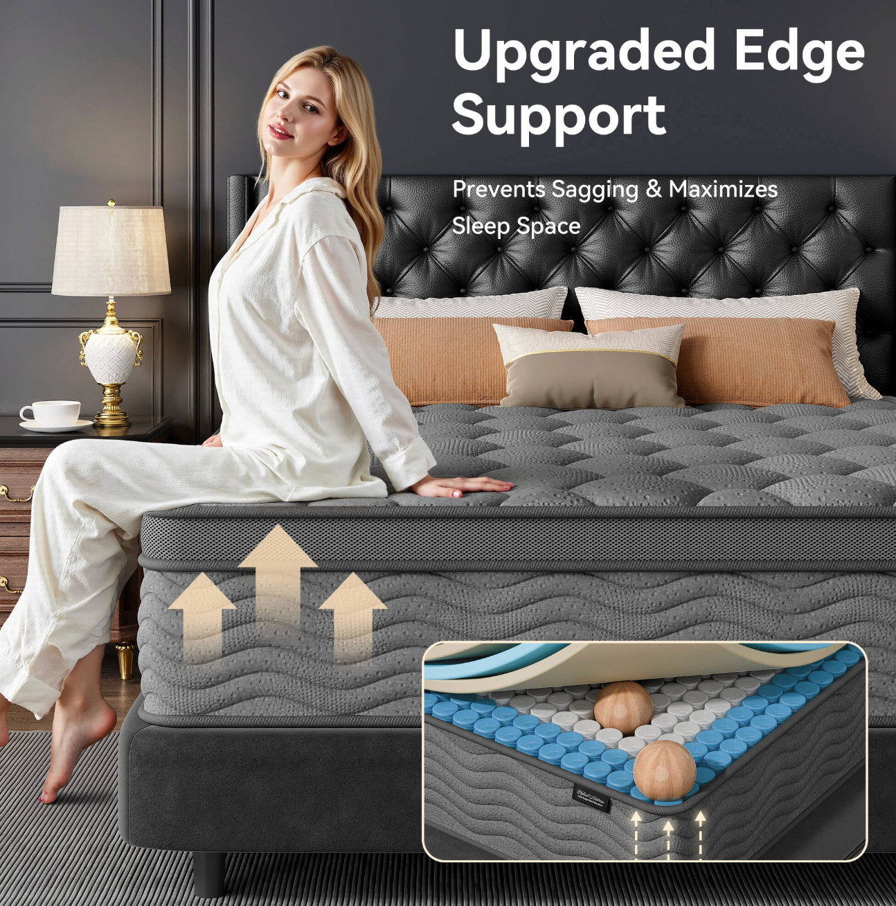 10″ Twin Colchon Gel Memory Foam Hibrido Cama Twin Mattress Hybrid Medium Firm
