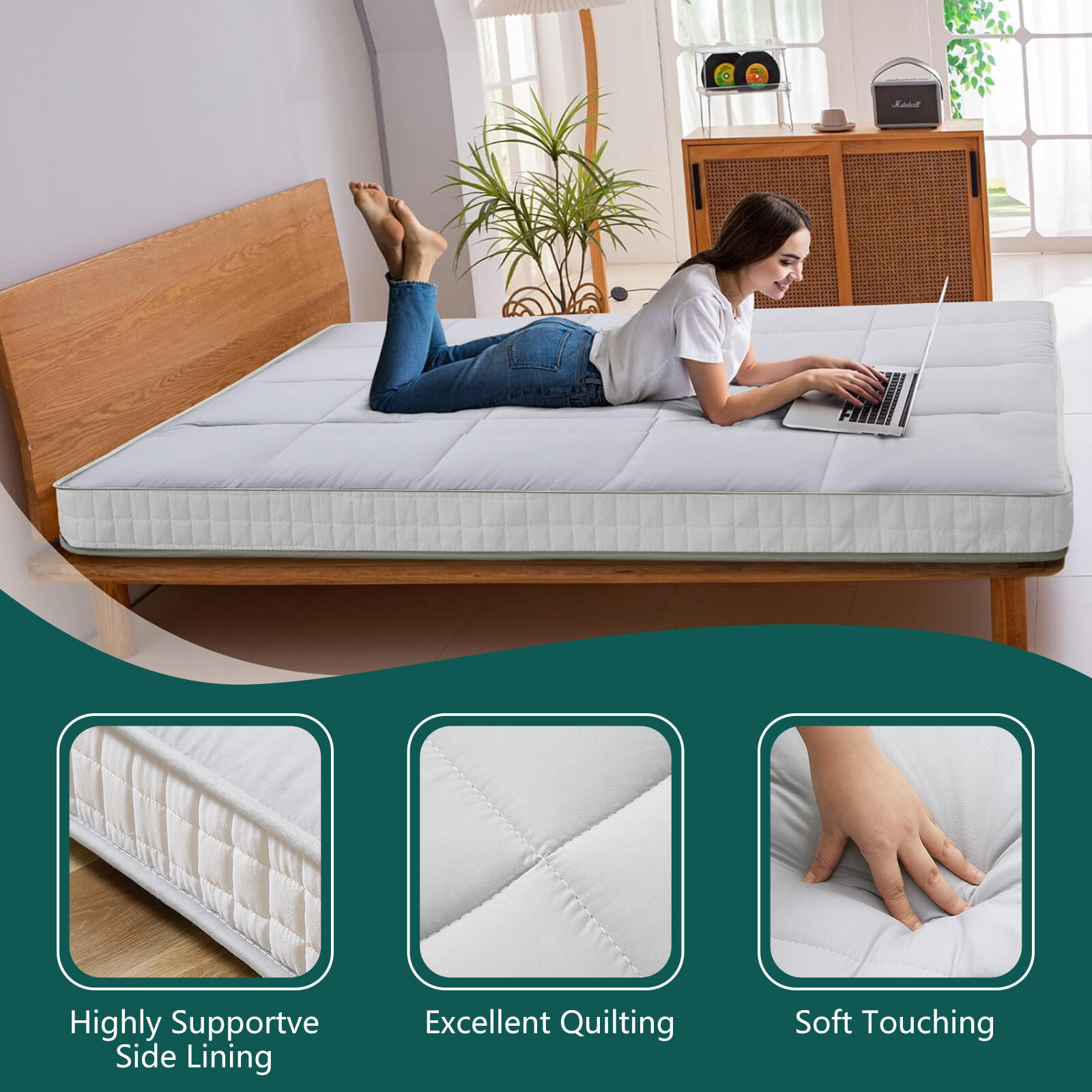 SUNYRISY 4″ Thicken Tatami Mat Sleeping Pad Foldable Mattress Japanese Pad