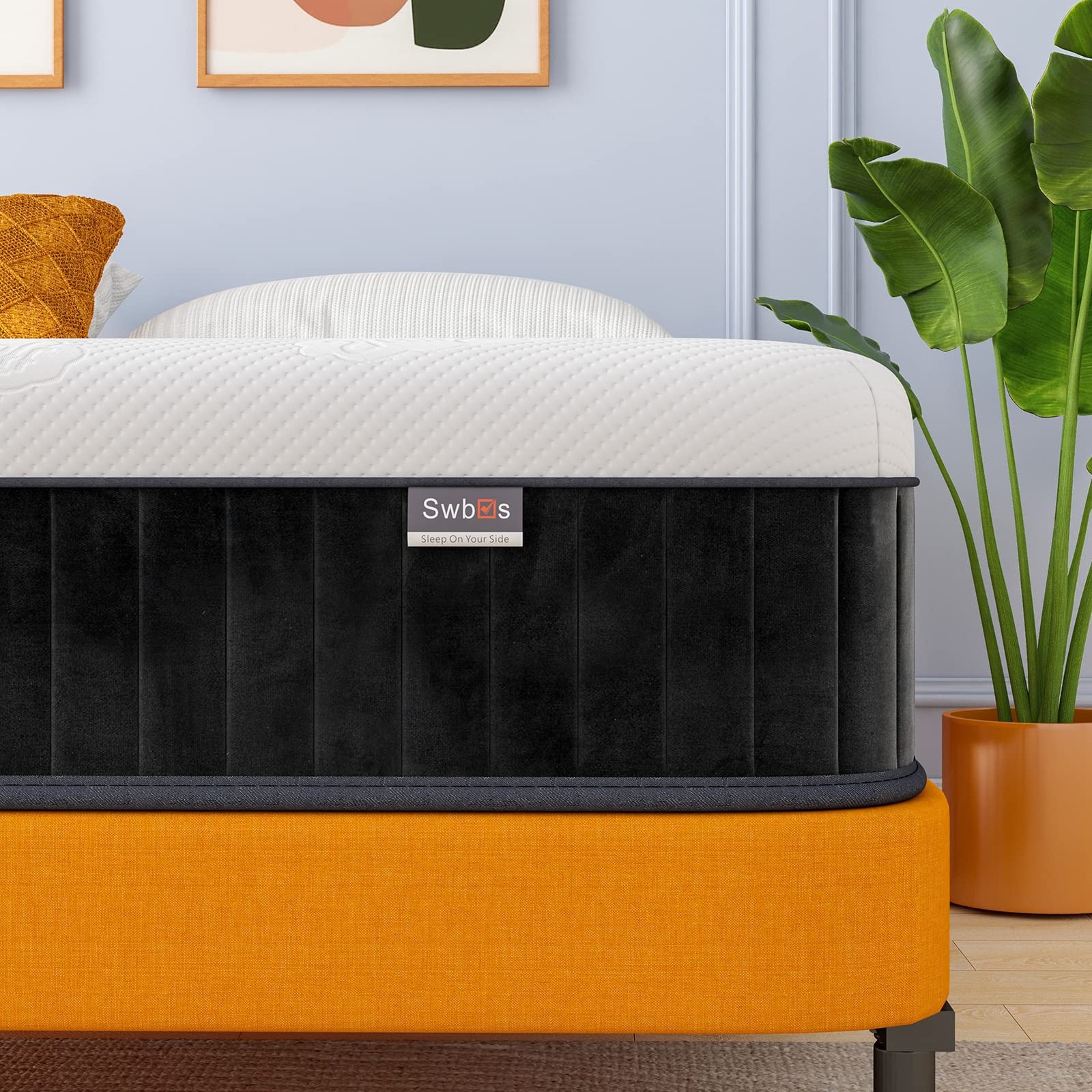 SWBVS TWIN MATTRESS 10″ MEMORY FOAM SINGLE BED MATTRESS BT10TW -WHITE