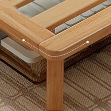 Full Platform Bed Base – 14 Inch Solid Wood Mattr Foundat with