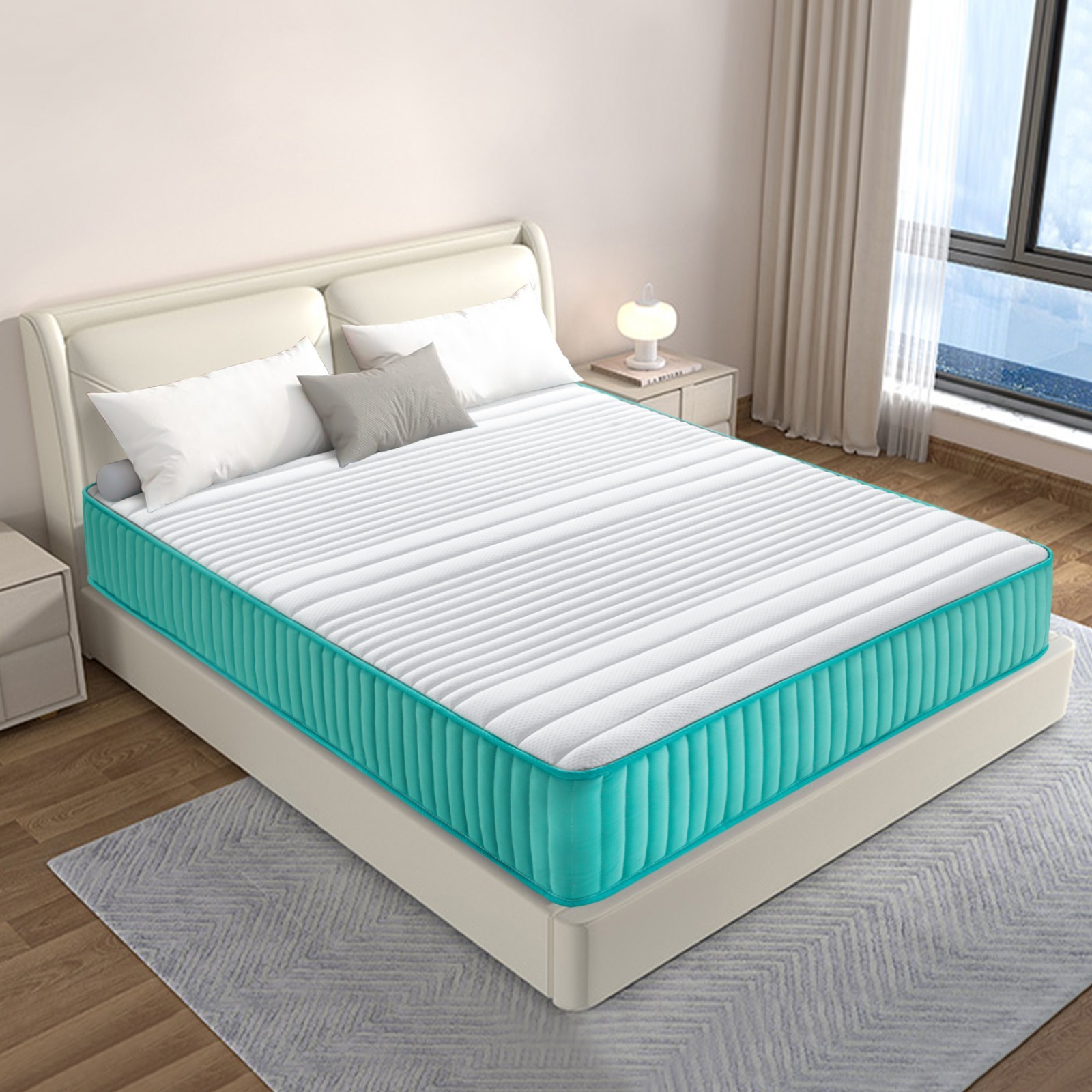 12″ Memory Foam and Pocket Spring Hybrid Mattress in a Box,CertiPUR-US Certified