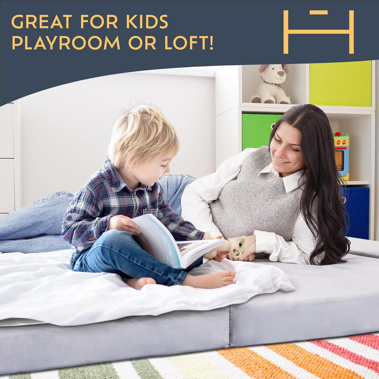 Portable Twin XL Trifold Sofa Mattress – CertiPUR Foam, Washable Velvet, Non-Sli