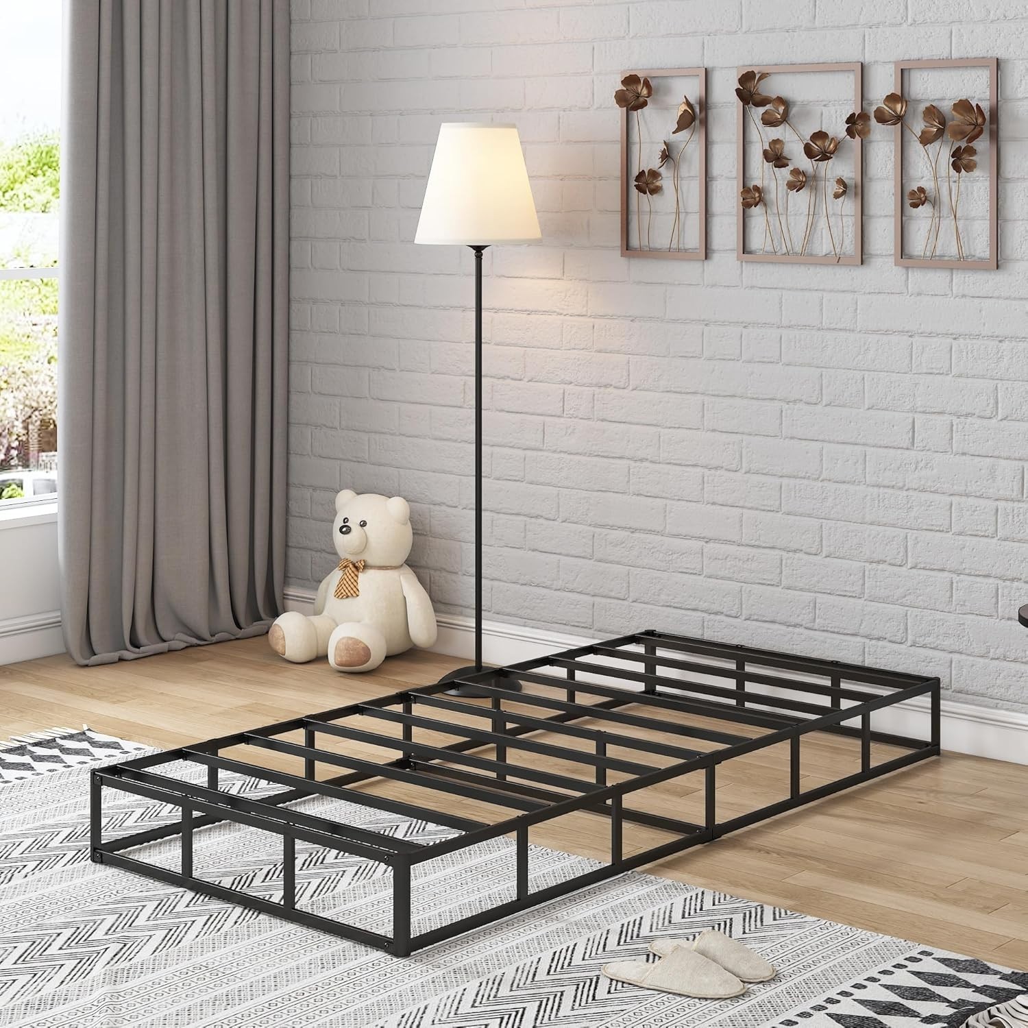 NEW Twin Box Spring 7″ High 2500lbs Mattress Foundation Non-Slip Noise Free