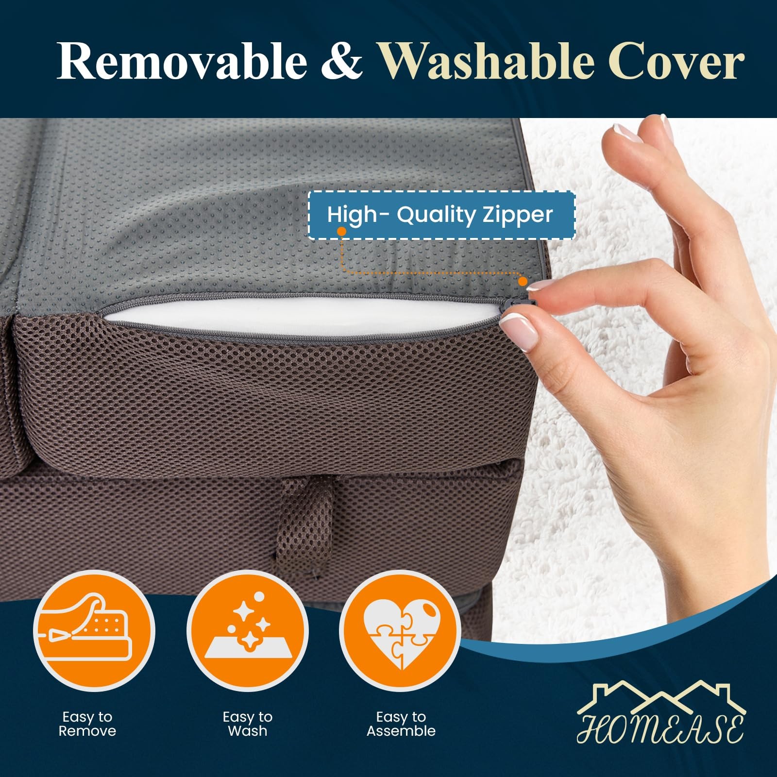 Premium Tri-Fold Mattress by | Folding Foam Mattress Sofa Bed with Washable C…
