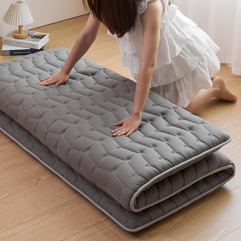 Tatami Floor Mattress High Density Foam Double-Sided Futon Rollable Lightweight