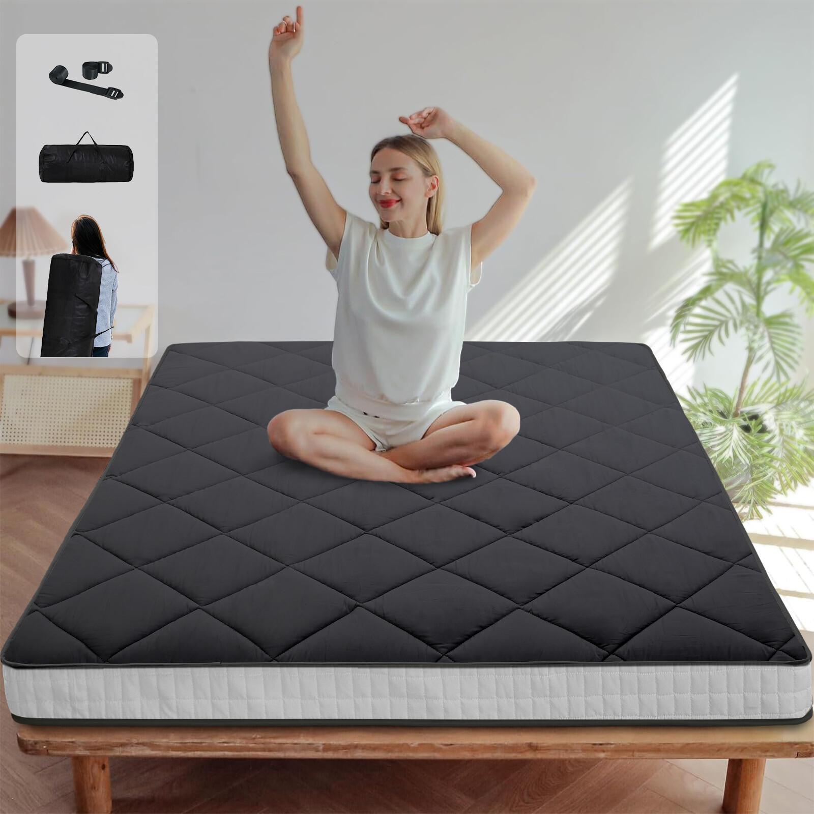 NAIZEA Japanese Floor Mattress Folding Mattress 80inchTatami Mat Futon Mattress
