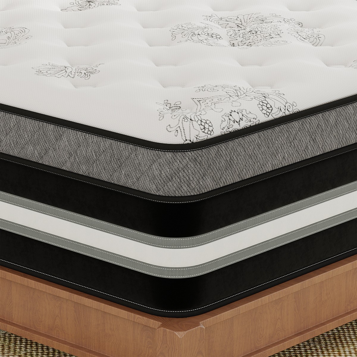12″/14″ Twin Full Queen King Mattress Gel Memory Foam Pocket Spring in a Box