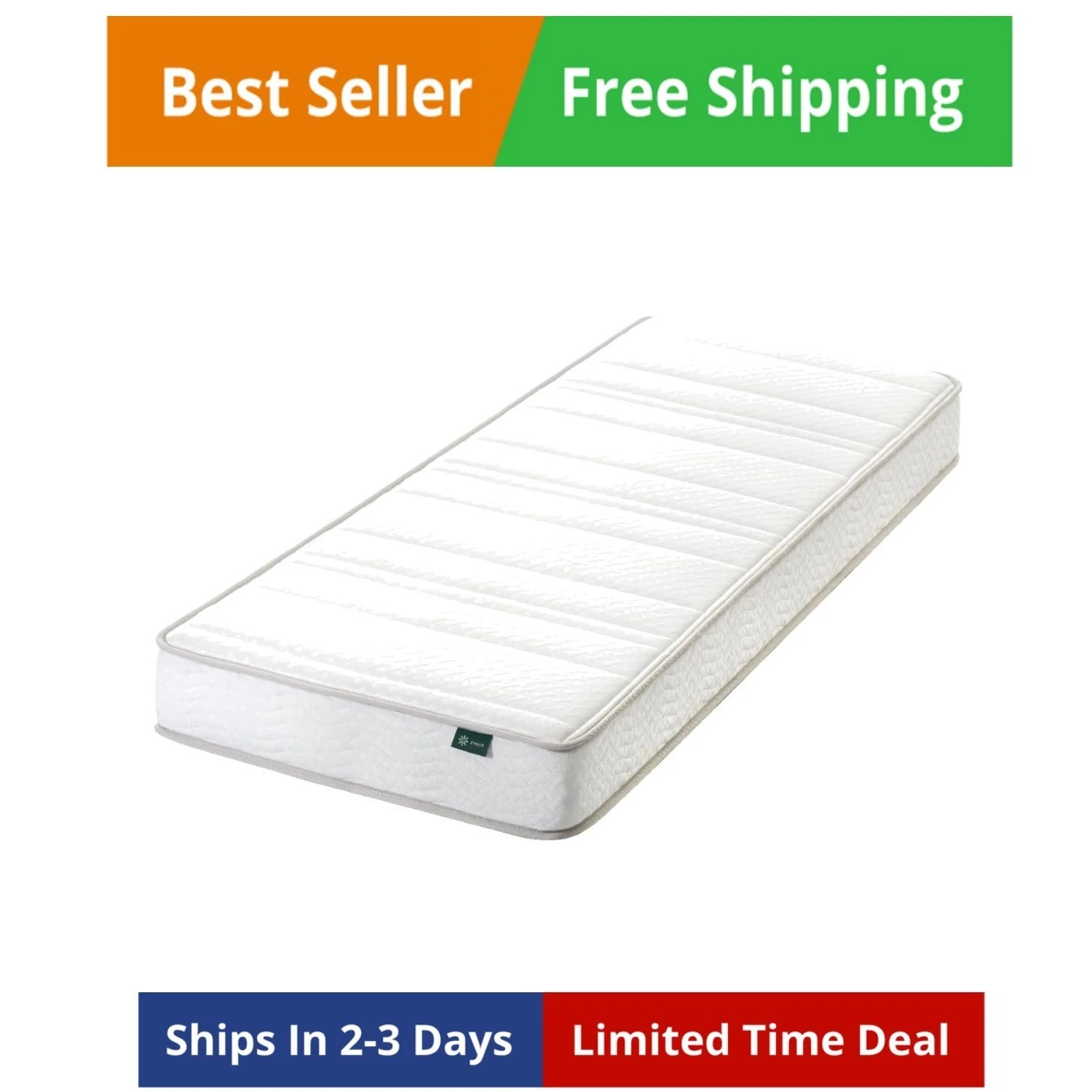 Narrow Twin Mattress 30” Wide x 75” Long, 6 Inch Foam & Spring Hybrid Mattres…