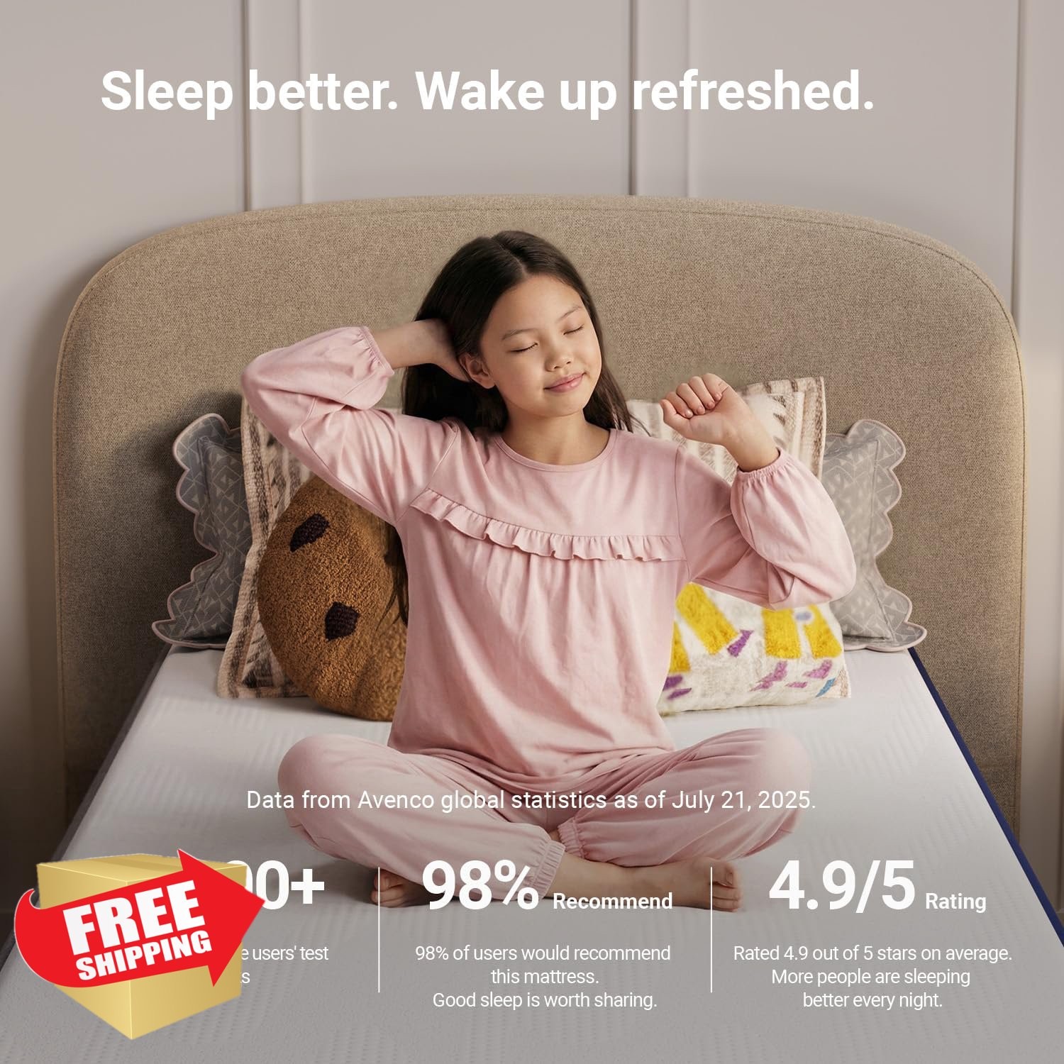 Avenco 8″ Twin XL Mattress Gel Memory Foam Breathable CertiPUR-US