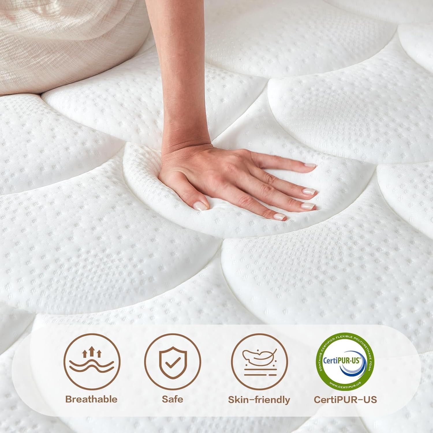 Queen Size Mattress 12 Inch Queen Mattresses Hybrid Memory Foam Individual Pocke