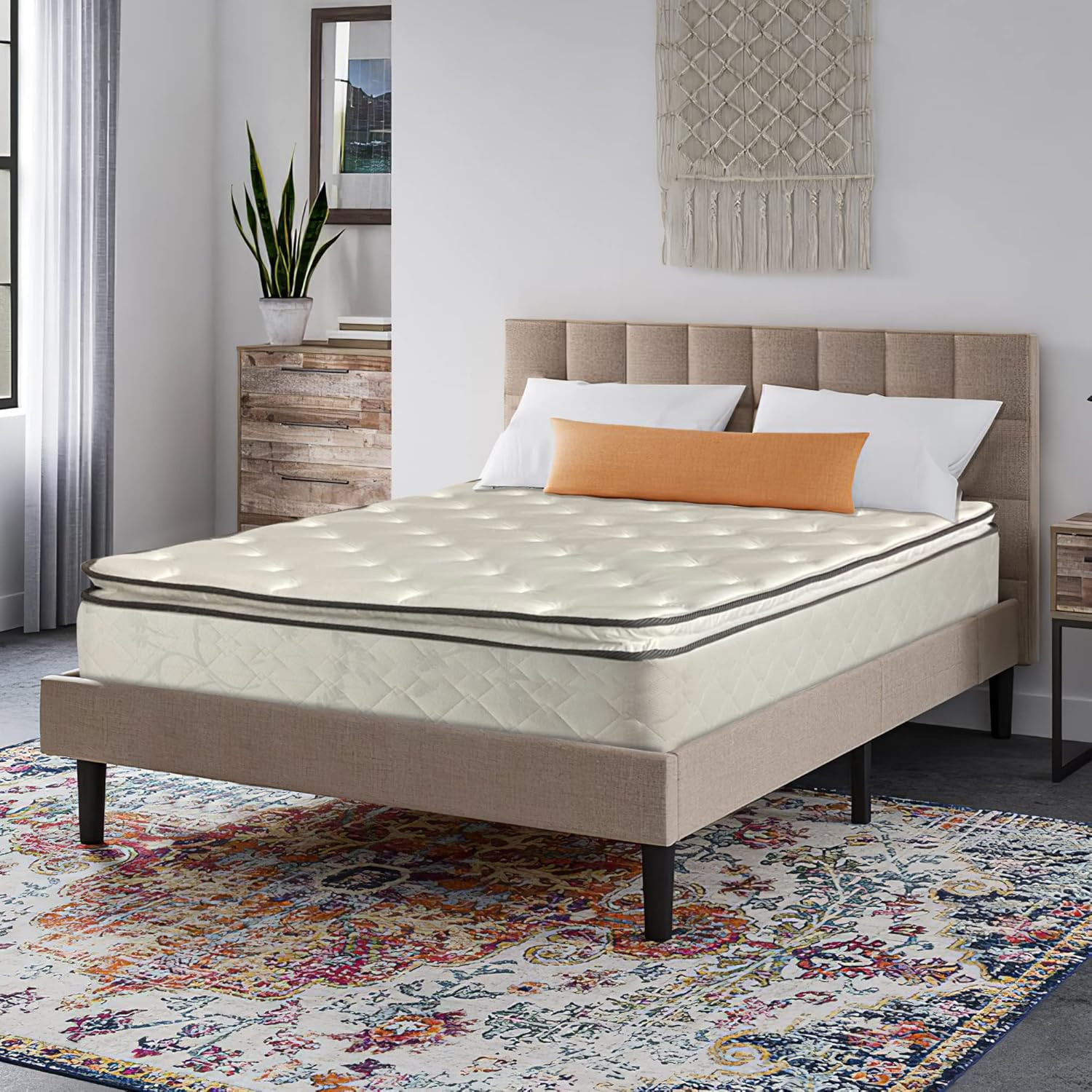 10-Inch King Plush Pillowtop Innerspring Mattress for Ultimate Comfort