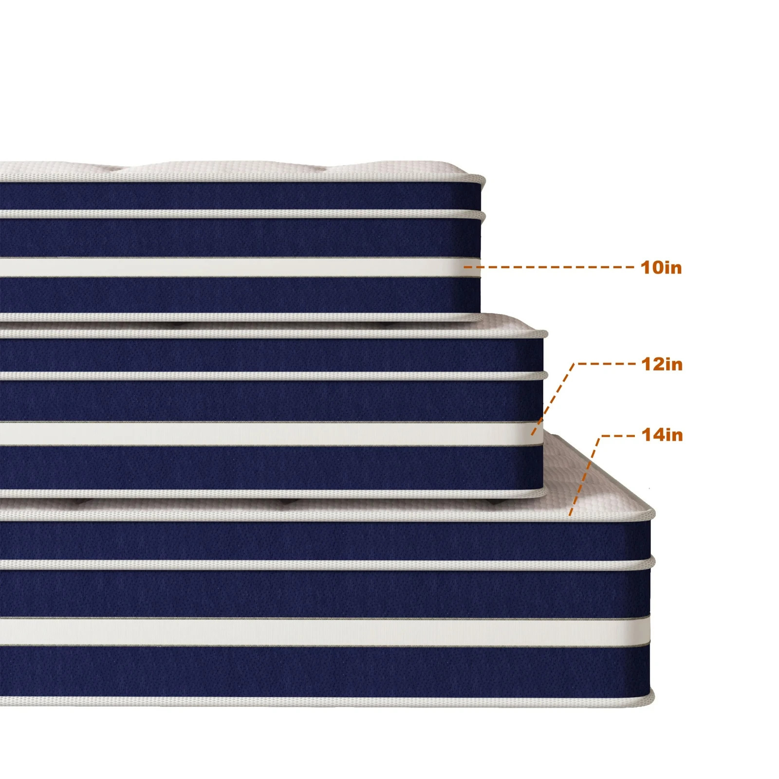 Twin 12″ Colchon Memory Foam Hibrido Cama Twin Mattress Hybrid Medium Comfort