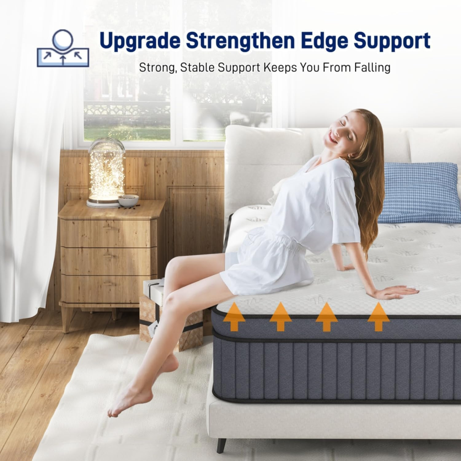 Upgraded 12″ Cal King Hybrid Mattress with Gel Foam & Pocket Springs