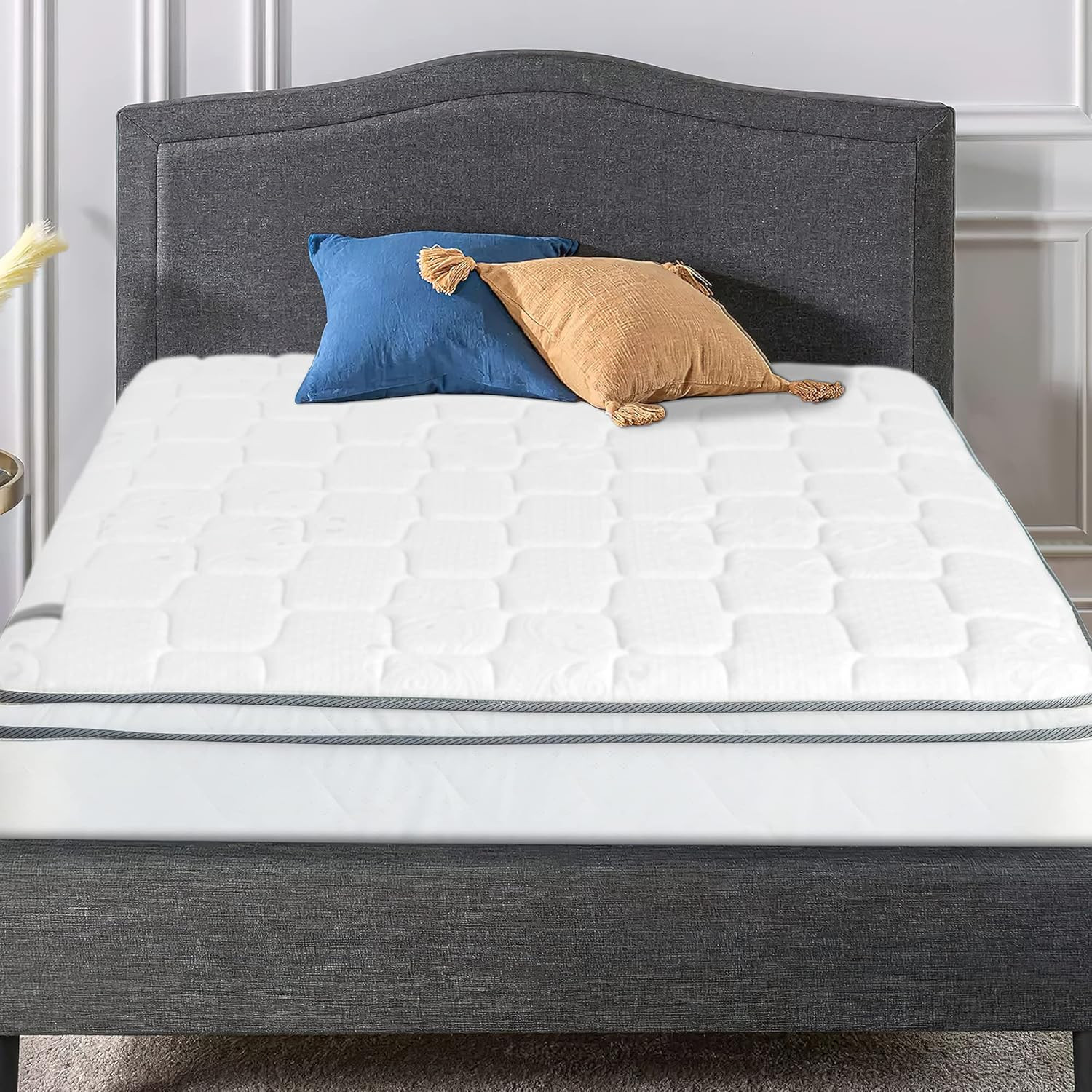 8-Inch Twin Hybrid Euro Top Mattress with Pocket Coils & Motion Isolation