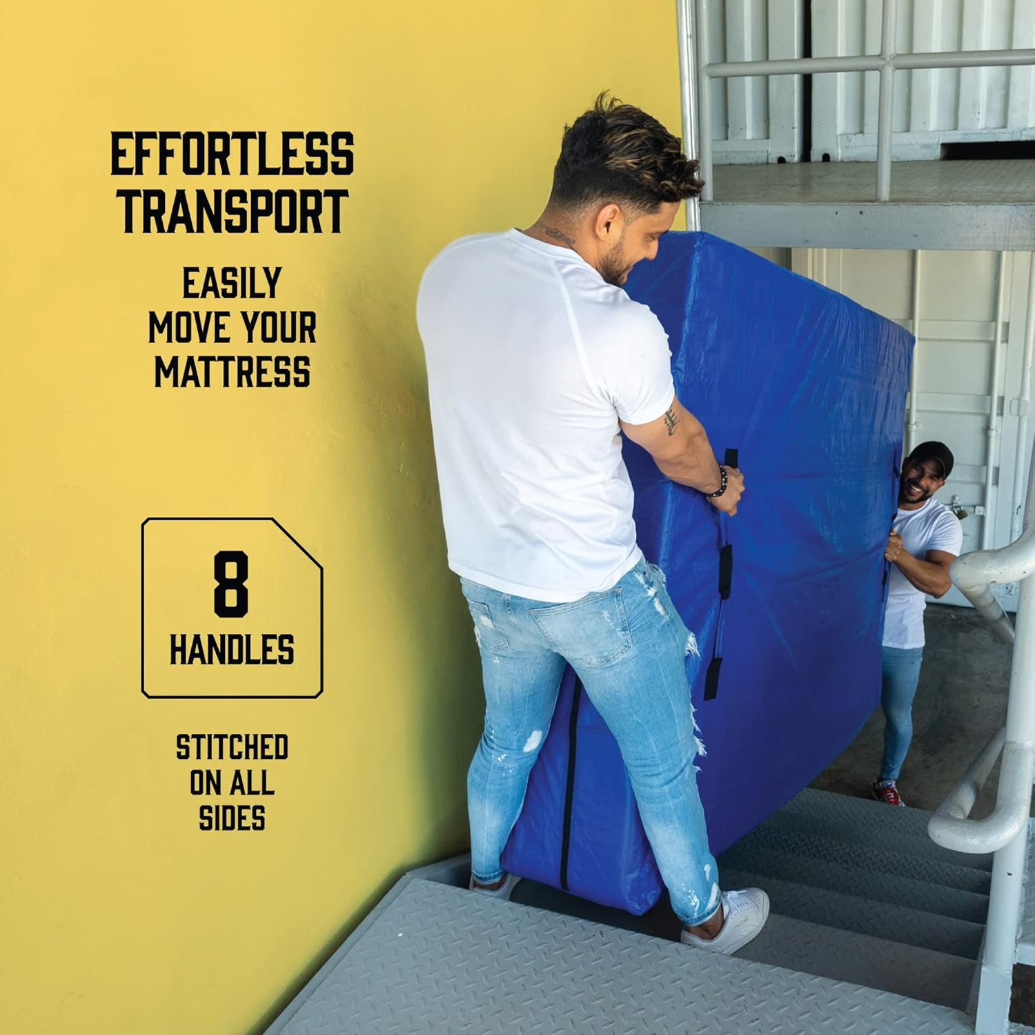 Mattress Bags for Moving with 8 Handles – Full Size – Extra-Thick Mattress Bag