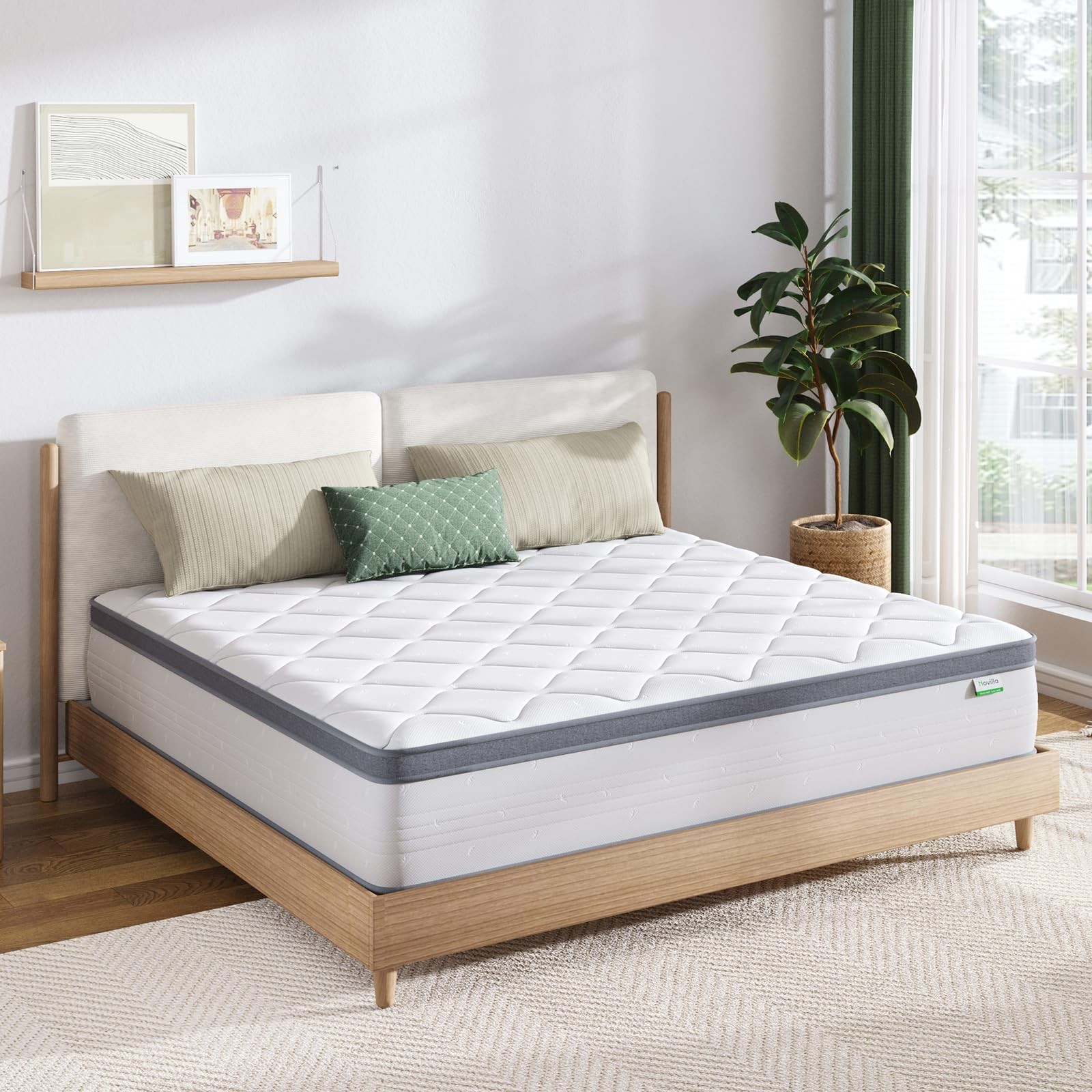 Full Mattress, 10 Inch Hybrid Full Mattress in a , Pocket Innerspring Pillow …