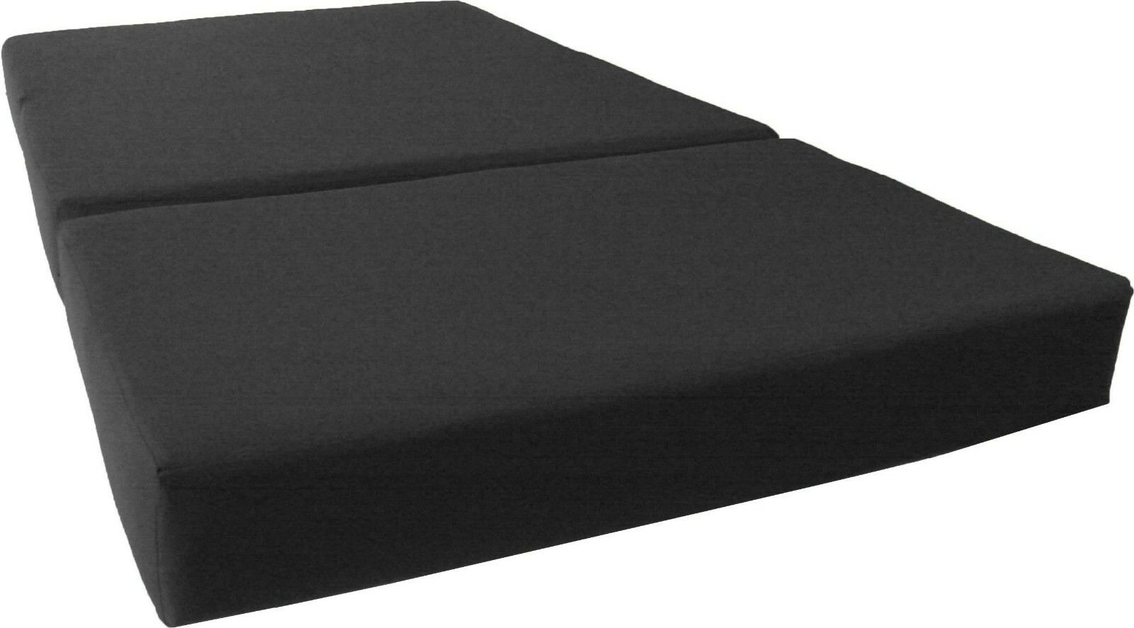 Twin Trifold Foam Beds, Foldable Mats, Cushion Seat 1.8 Density 6x39x75 Black