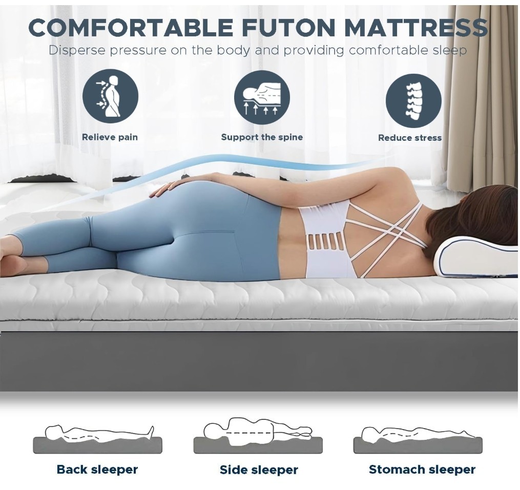 Japanese Floor Mattress, 100% High Density Comfortable Foam, 80x39x4″, Tatami