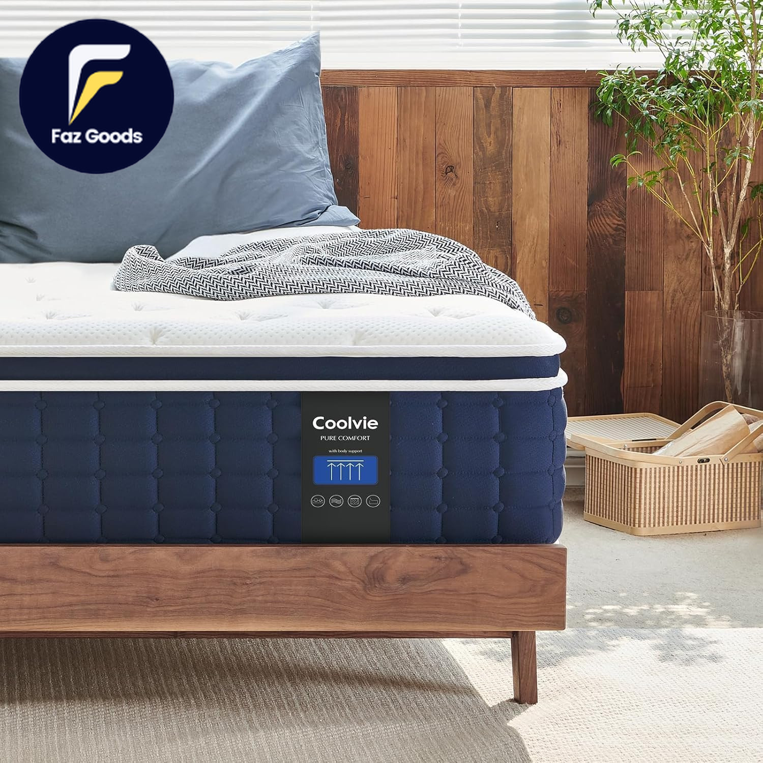 King Mattress 12 Inch Tight Top Deep Sleep Mattresses with Extra Lumbar & Hip Su