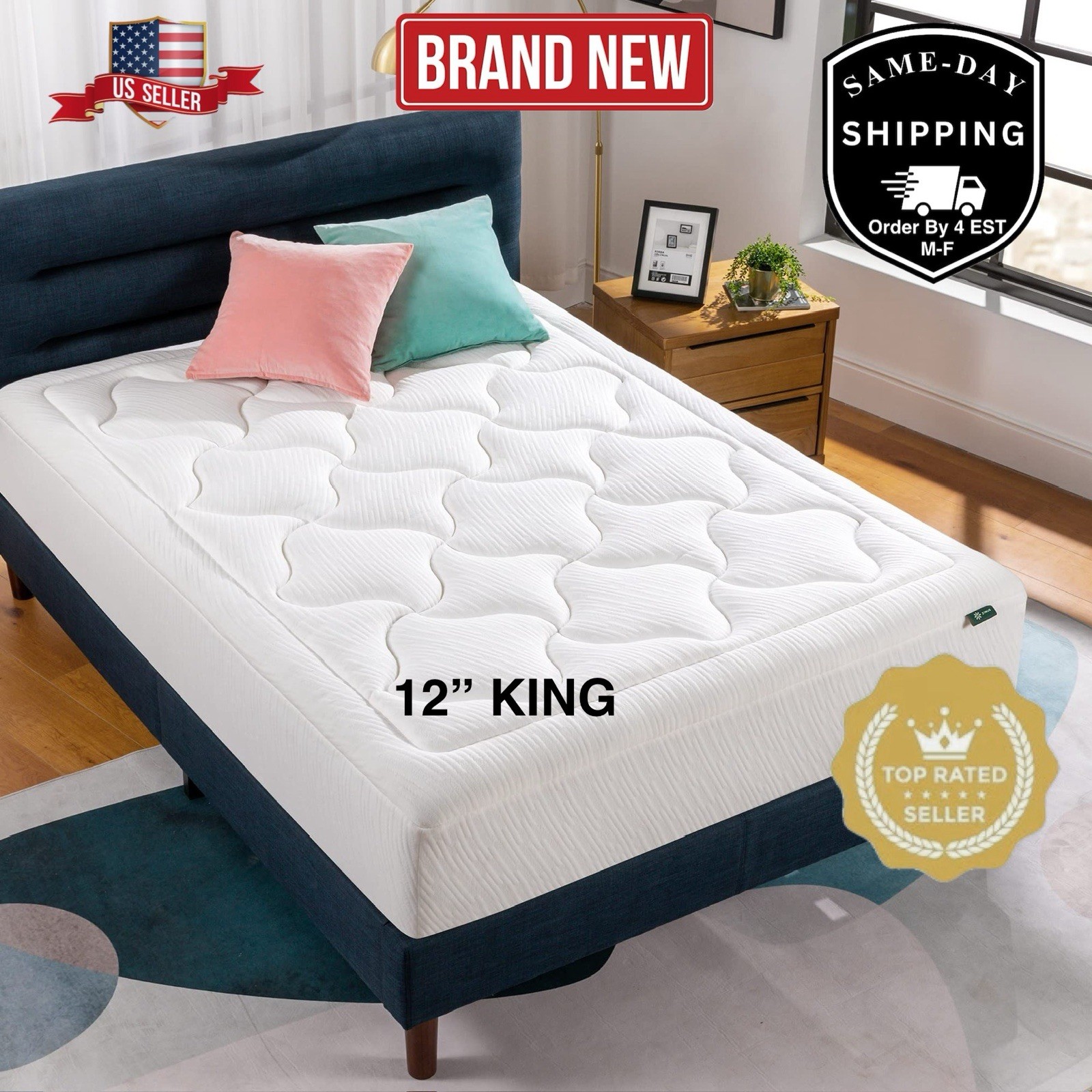 ZINUS 12 INCH CLOUD MEMORY FOAM MATTRESS IN A BOX KING WTC-CMM-1200W