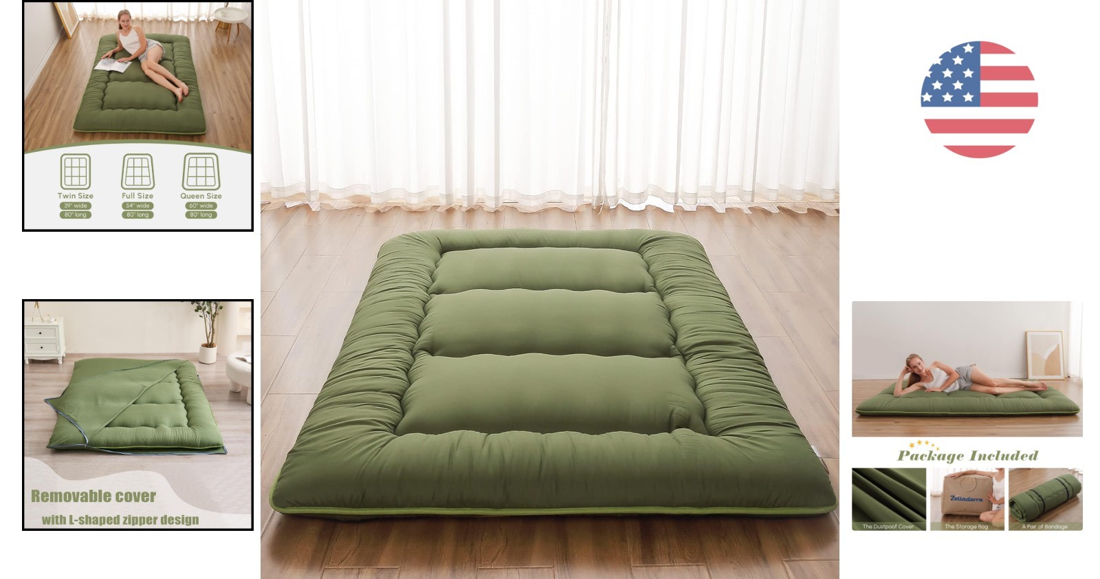 Multi-Functional Twin Size Roll-Up Futon Mattress – Perfect for Camping & Guests
