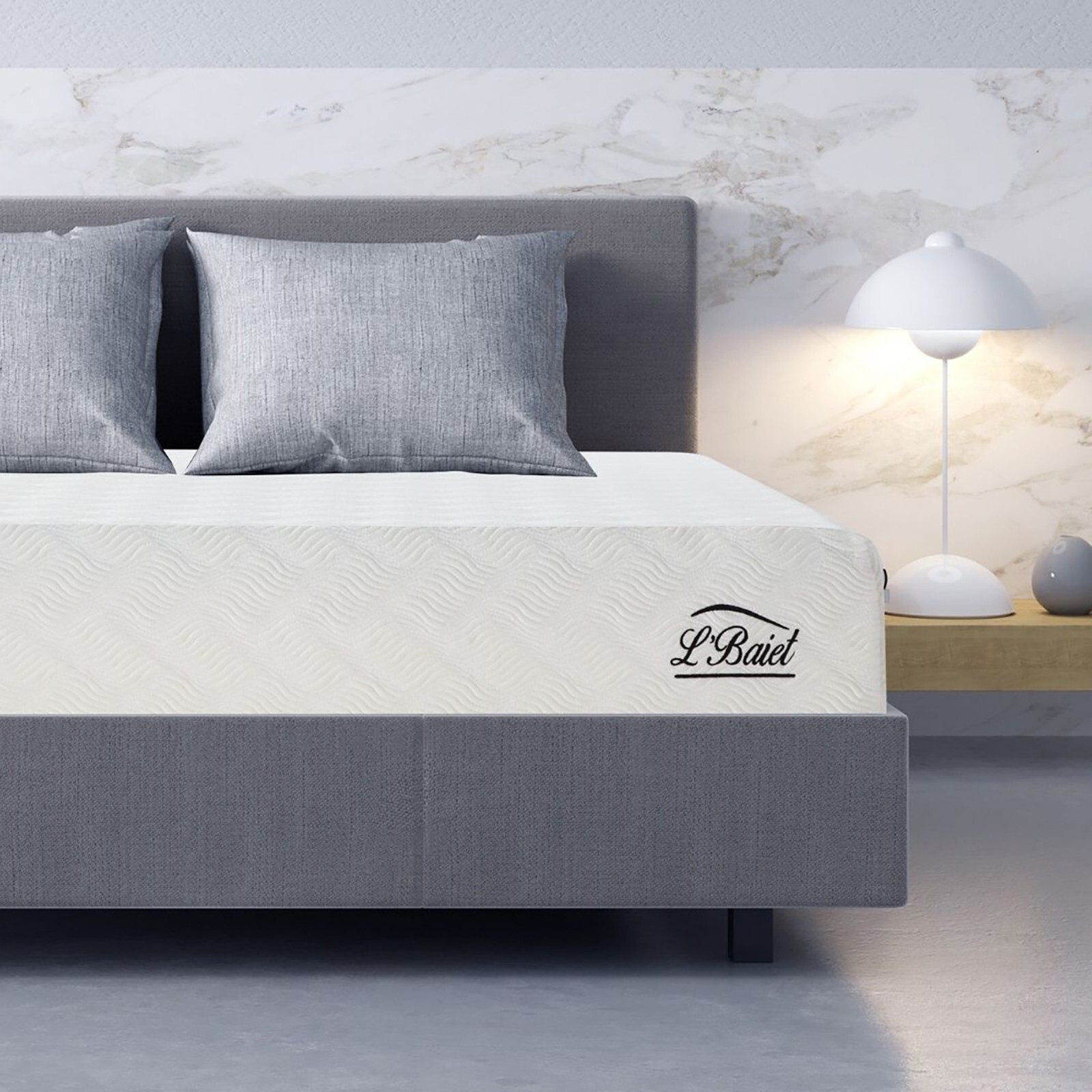 L’Baiet 12″ Gel Memory Foam Twin Mattress, Medium Firm, Cooling, CertiPUR-US